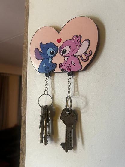 High Quality Handmade Wooden Stitch Keychain