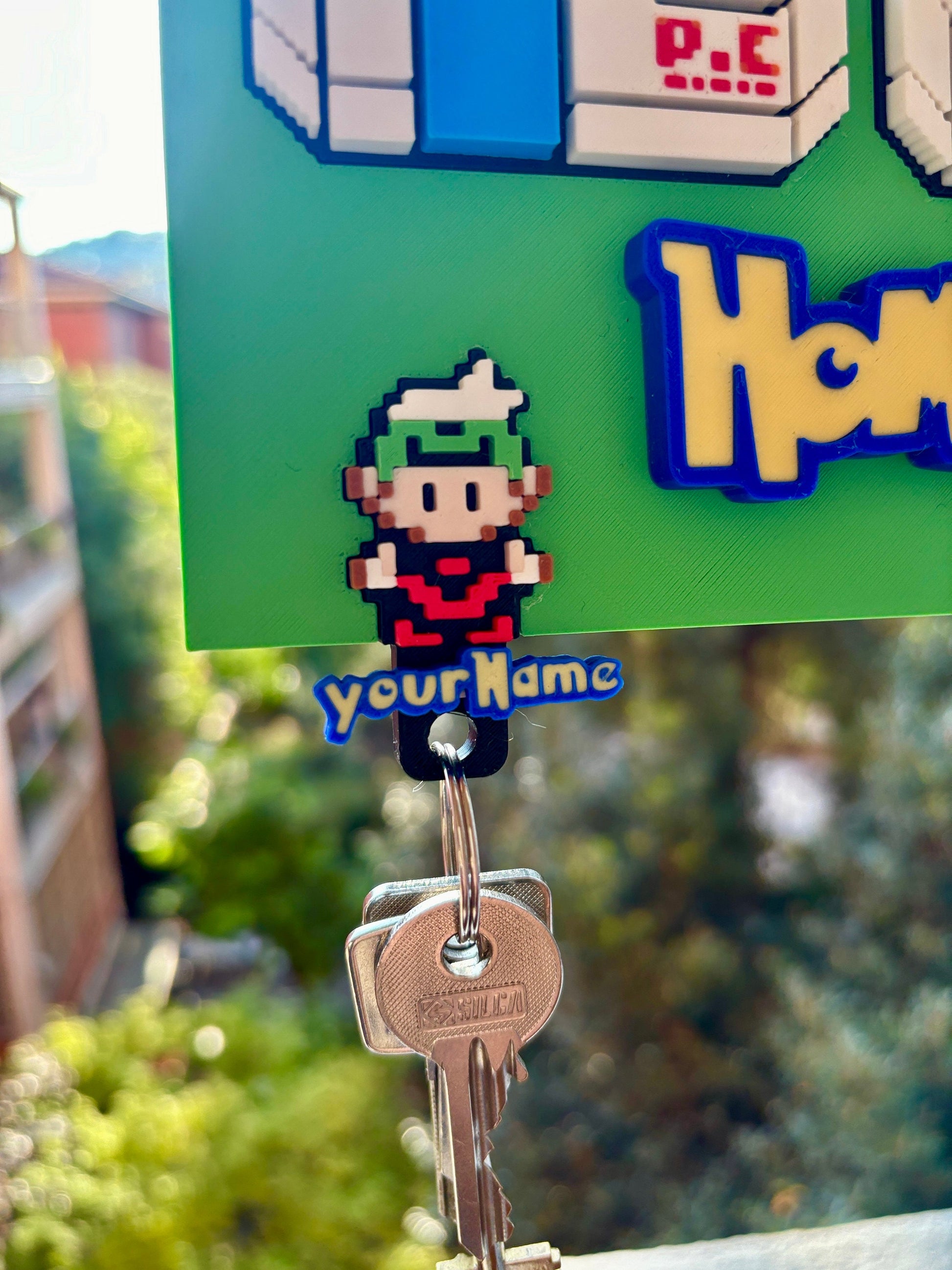 Pokemon Key Holder with Custom Character Name - Nostalgic Wall Decor